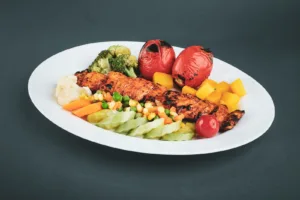 sliced fruits on white ceramic plate, balanced diet, unprocessed foods